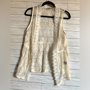 Charlotte Russe Cream Lace Top